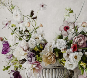 Jill Kempson waiting: 'Watch Me Bloom’ Oil on Linen 100 x 112 cms